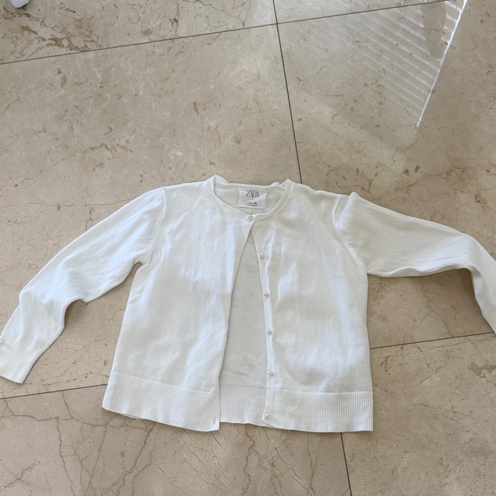 Zara Cream Button-Up Cardigan